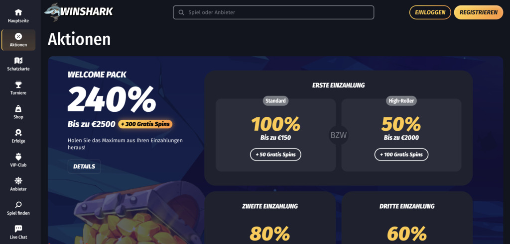 WinShark Casino dark roulette